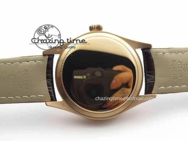 Dial White Stick Brown Best Leather A3165 Strap VF Date Cellini Edition Markers On RG 0910